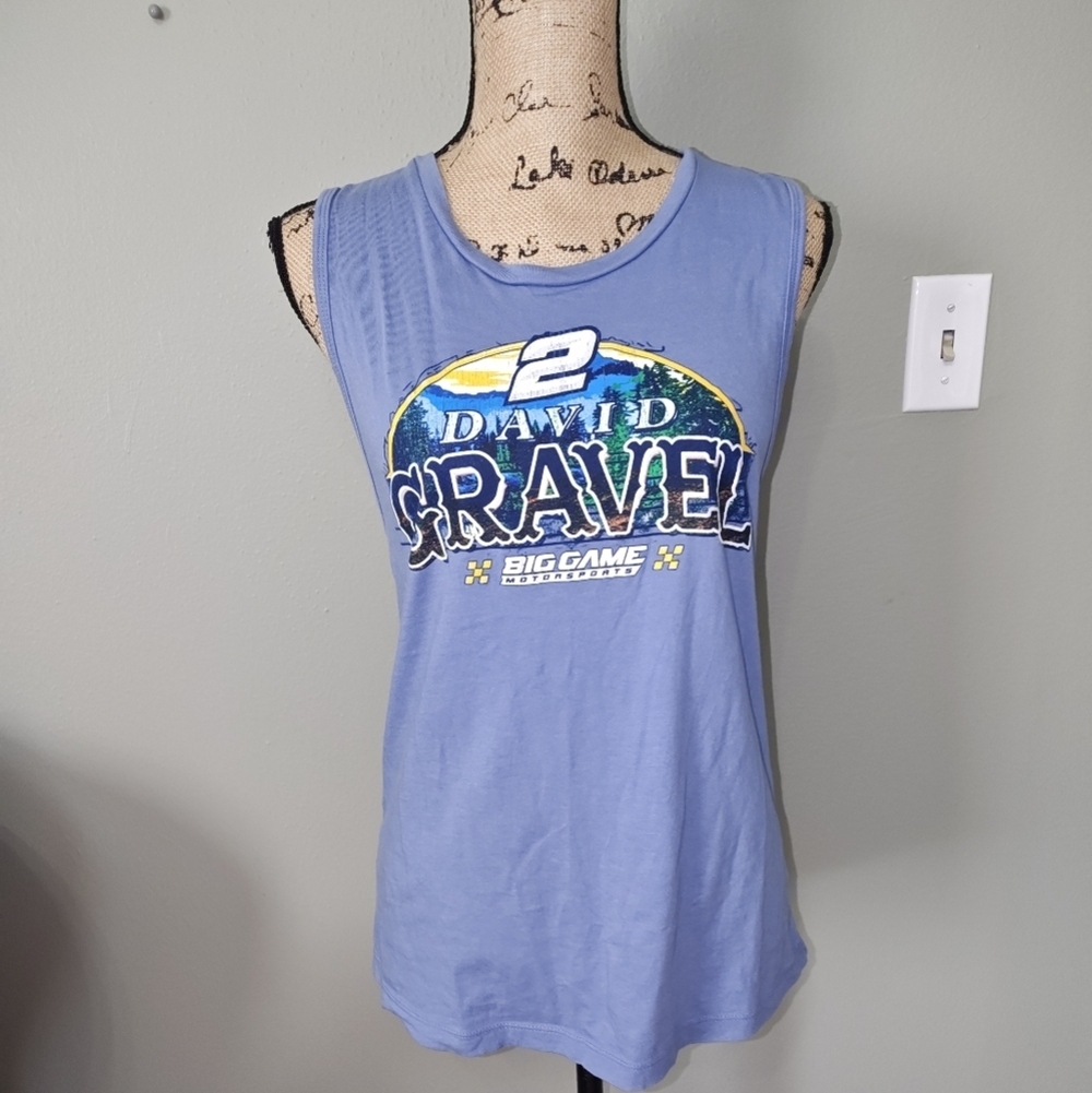 Belle Canvas David Gravel Sprint Car Blue Graphic Tank Top